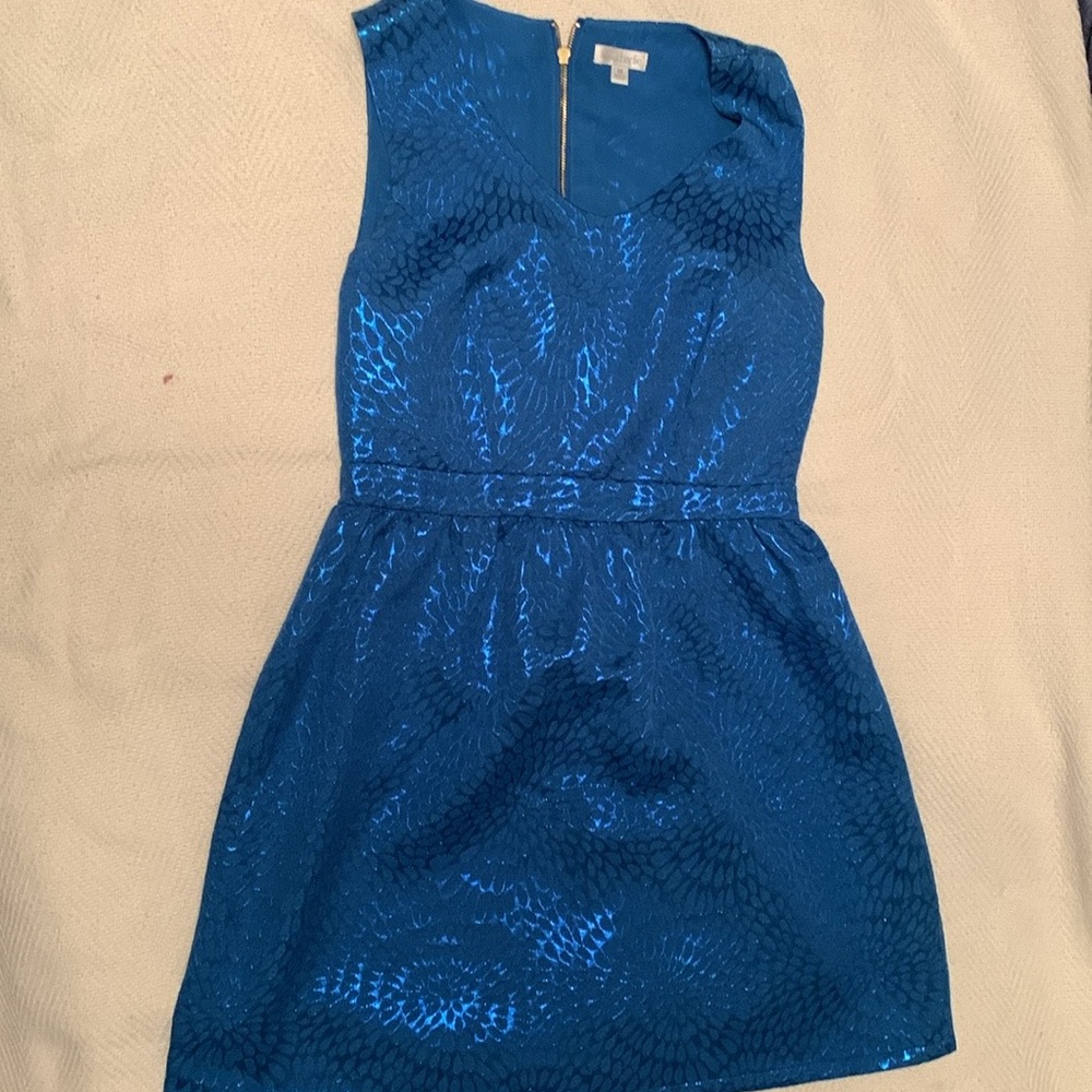 Charming Charlie Blue Sparkle Dress Size M